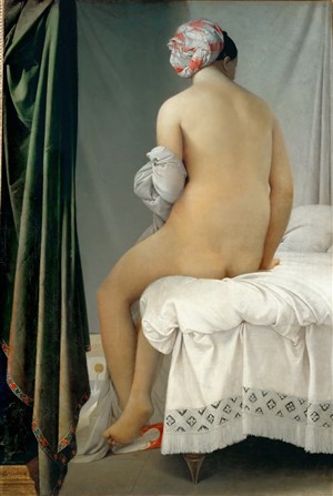 世界名画美女裸体背影人体油画图片