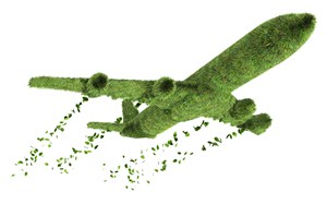 绿色飞机创意环保高清图片