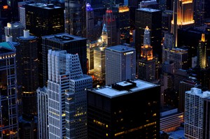 俯瞰城市高楼大厦建筑群城市图片