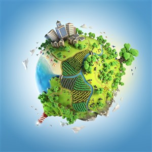 地球环保创意模型高清图片