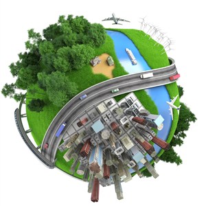 创意环保绿色城市模型高清图片