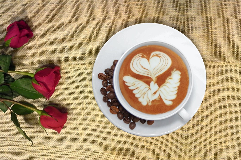 棕色美食温馨咖啡芳香桌子鲜花