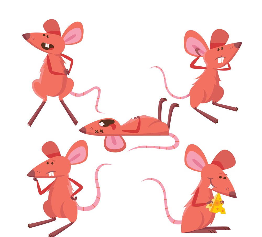 5款红色老鼠设计