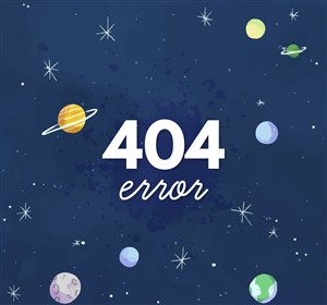 创意404错误页面太空星球矢量图.ai