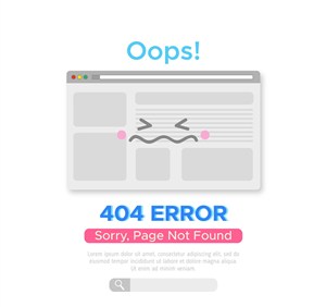 创意404错误哭泣的页面矢量素材