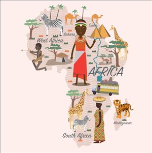 非洲旅游地图矢量下载