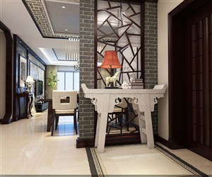 现代客厅新中式装修效果图简约中国传统风格