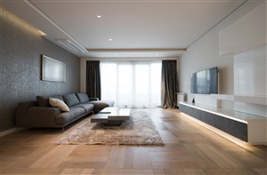 黑白搭配室内设计现代客厅装修效果图大全