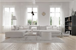 纯白色现代客厅装修效果图高级的美从不声张