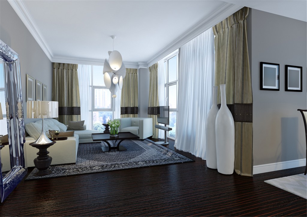 简欧客厅装修效果图创意灯饰与家具设计完美结合