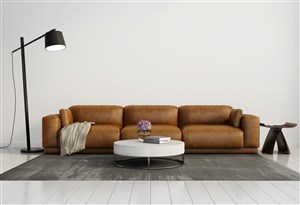 棕色沙发客厅装修效果图给人一种可靠的风格设计