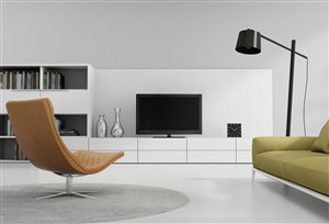 有格调的客厅装修效果图沙发对比色的元素增加视觉趣味设计