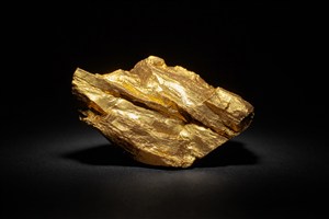 天然金矿石特写高清图片 