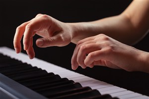 钢琴演奏手部动作特写高清图片