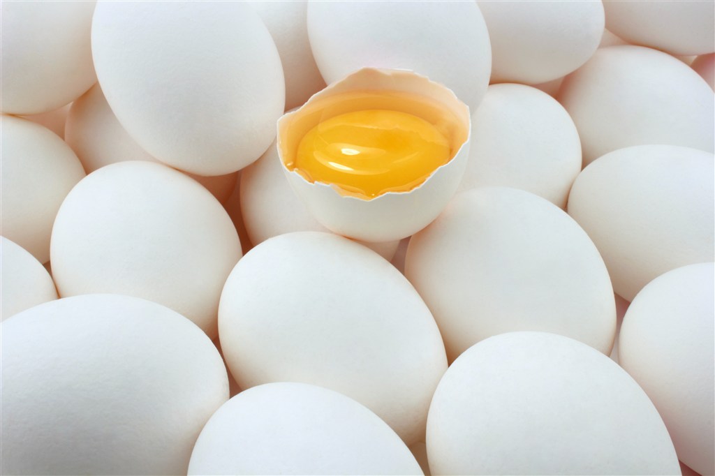白色的鸡蛋特写高清图片