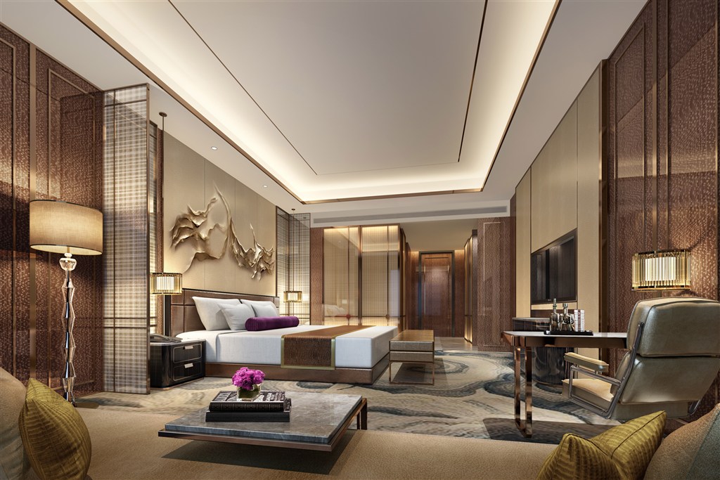 中国风酒店客房装修效果图浪漫舒适风格设计