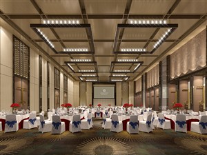 酒店宴会厅餐厅装修效果图宽敞大气风格设计