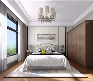 卧室装修效果图最简洁的大床是小户型卧室的最佳搭配设计