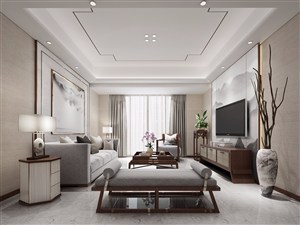 客厅装修效果图一款全新的新中式风格阐释设计