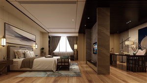 主卧室装修效果图空间呈现出一种卧室的舒适感设计