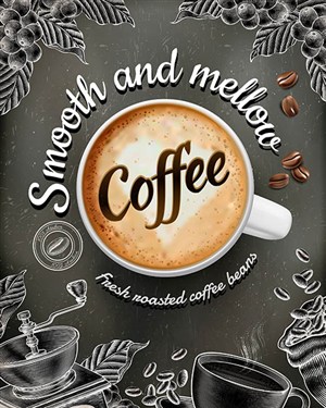 润滑芳醇咖啡海报矢量素材