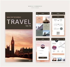 旅游APP交互界面设计模板下载