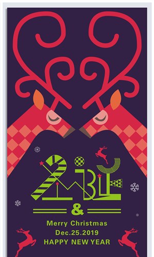 麋鹿圣诞节海报