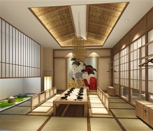 日式餐厅套房包间装修效果图日本就餐风格设计