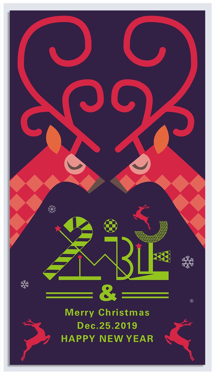 麋鹿圣诞节海报