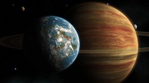 木星与地球图片