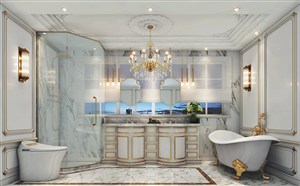浴室装修效果图欧式豪华装饰设计