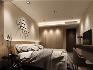 特色壁灯装饰的卧室装修效果图