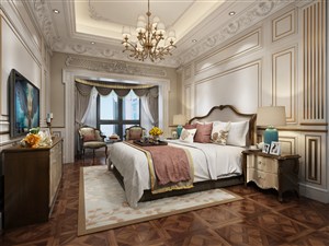 风格豪华富丽的卧室装修效果图