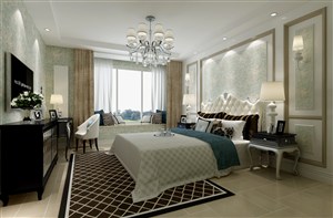 欧式风格卧室装修效果图一款开放、宽容的款式设计
