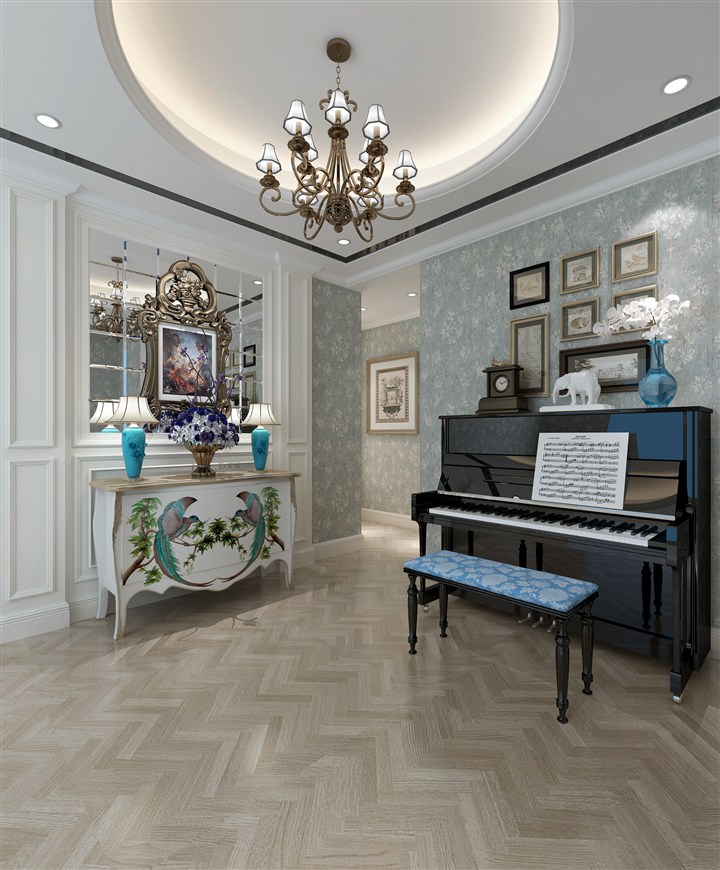 欧式风格休闲区装修效果图钢琴房装饰设计