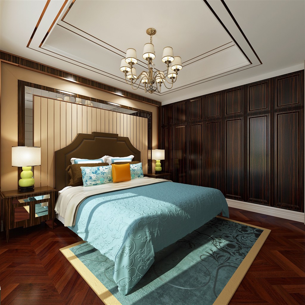 大方典雅欧式风格卧室装修效果图
