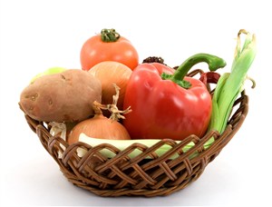 篮子中的蔬菜素材图片