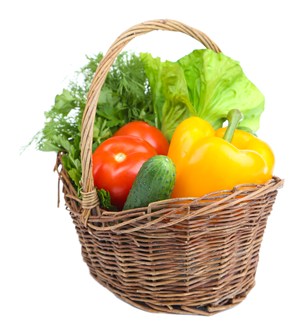 篮子中的蔬菜图片