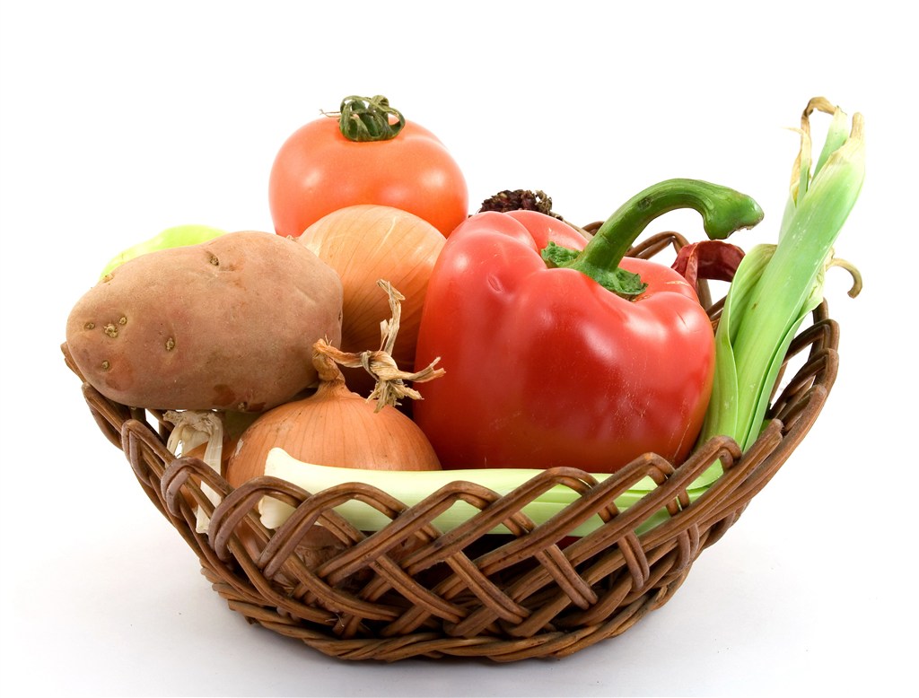 篮子中的蔬菜素材图片