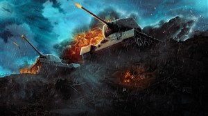 战场上正在交火的坦克高清图片