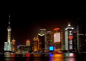 东方明珠上海夜景图片