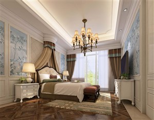 美式风格卧室装修效果图法式古典家具装饰设计