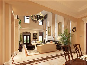 美式风格别墅客厅装修效果图独一无二美学空间设计