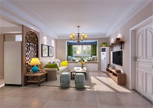 美式风格客厅装修效果图两居室一款能释放压力装饰设计