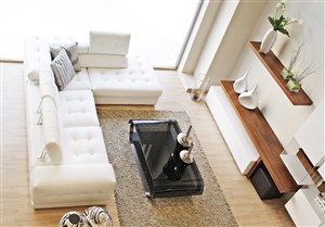 现代风格客厅装修效果图白色简约艺术设计