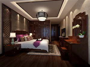 精雕细琢卧室装修效果图新中式风格设计