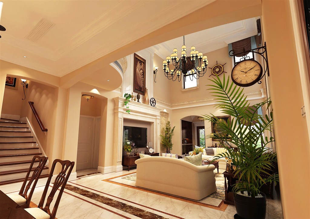 美式风格别墅客厅装修效果图欧罗巴奢华设计