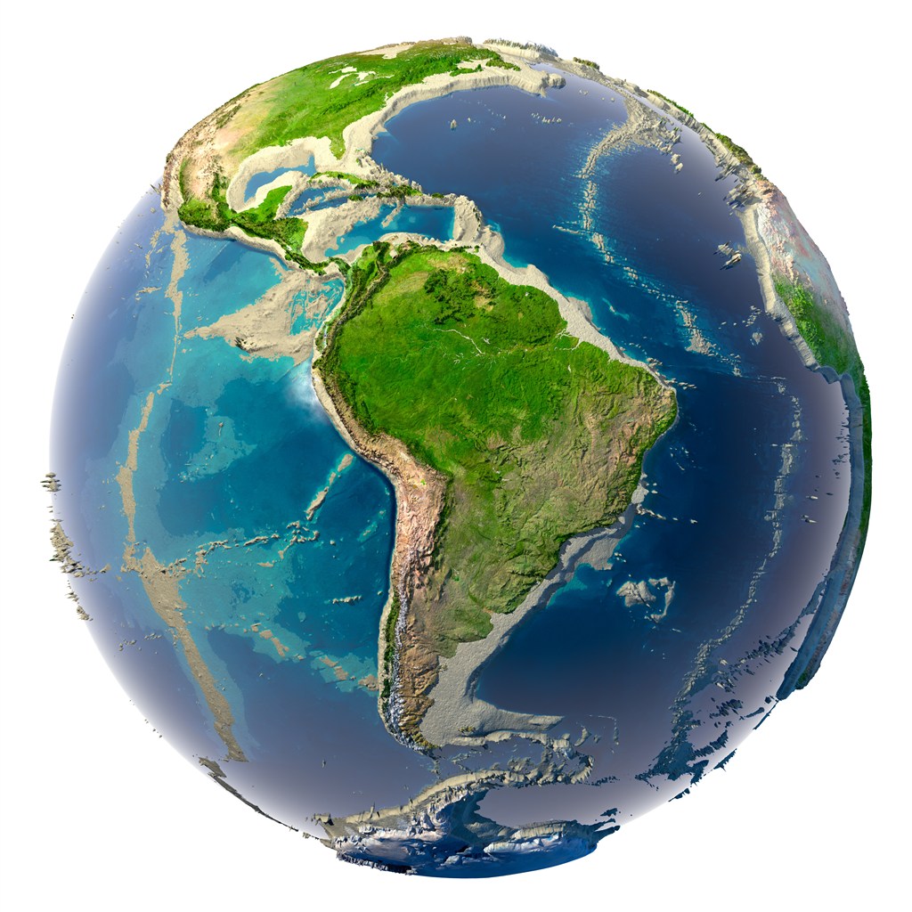 地球模型南美洲