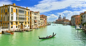 威尼斯小镇风景画