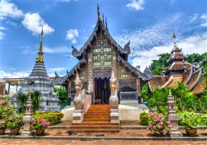 唯美泰国建筑风景画